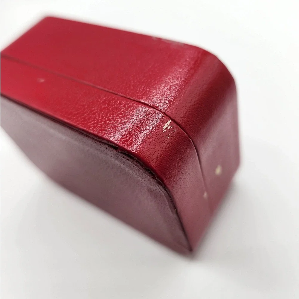 Vintage Mikimoto Jewelry Presentation Box EMPTY Red Faux Leather Earrings/Neck